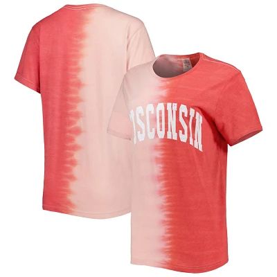 Gameday Couture Wisconsin Badgers Find Your Groove Split-Dye T-Shirt