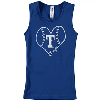 Girls Youth Soft as a Grape Texas Rangers Cotton Tank Top                                                                       