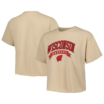 League Collegiate Wear Wisconsin Badgers Banner Clothesline Cropped T-Shirt