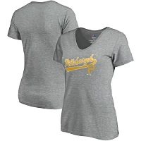 Majestic Heathered Gray Pittsburgh Pirates Showtime V-Neck T-Shirt                                                              