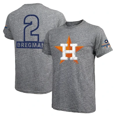 Majestic Threads Alex Bregman Houston Astros 2022 World Series Champions Name  Number Tri-Blend T-Shirt