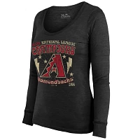 Majestic Threads Arizona Diamondbacks 2023 National League Champions Tour Long Sleeve Tri-Blend T-Shirt