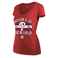 Majestic Threads Philadelphia Phillies 2022 World Series Modest V-Neck T-Shirt