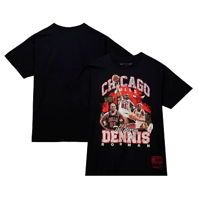 Mitchell  Ness Dennis Rodman Chicago Bulls Hardwood Classics Bling Concert Player T-Shirt