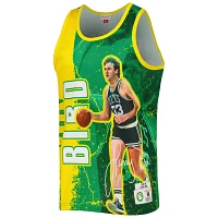 Mitchell  Ness Larry Bird Kelly Boston Celtics 1985-86 Hardwood Classics Player Burst Tank Top