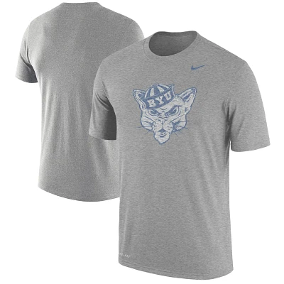 Nike Heathered Gray BYU Cougars Vintage Logo Performance T-Shirt