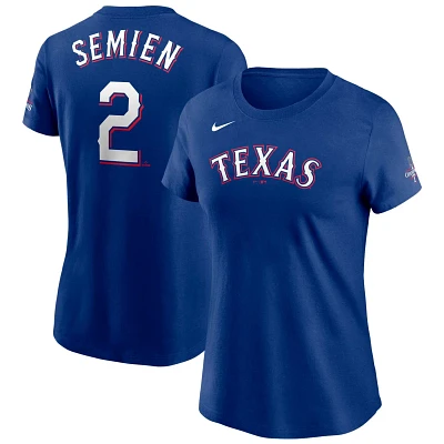 Nike Marcus Semien Texas Rangers 2023 World Series Champions Name Number T-Shirt