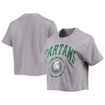 Pressbox Michigan State Spartans Edith Vintage Burnout Crop T-Shirt                                                             