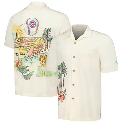 Tommy Bahama Chicago Cubs Paradise Fly Ball Camp Button-Up Shirt                                                                