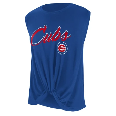 Touch Chicago Cubs Showdown Front Twisted Tank Top                                                                              