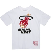 Unisex Mitchell  Ness Miami Heat Hardwood Classics Throwback Logo T-Shirt                                                       