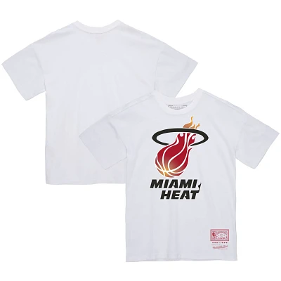 Unisex Mitchell  Ness Miami Heat Hardwood Classics Throwback Logo T-Shirt                                                       