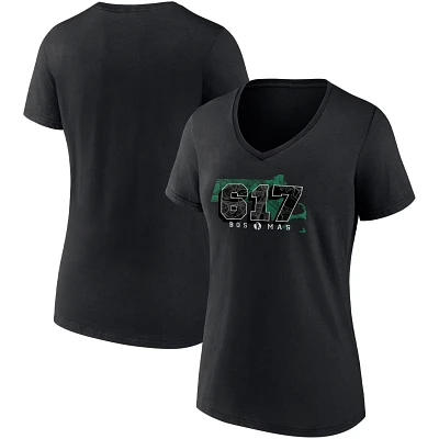 Wo Fanatics Branded Boston Celtics Hometown Collection 617 V-Neck T-Shirt