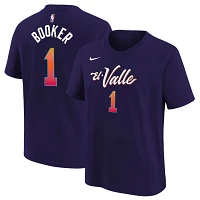 Youth Nike Devin Booker Phoenix Suns 2023/24 City Edition Name  Number T-Shirt