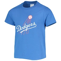 Youth Soft as a Grape Los Angeles Dodgers Distressed Logo T-Shirt