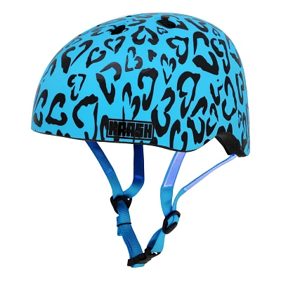Krash Girls' Leopard Hearts LED Straps Helmet                                                                                   