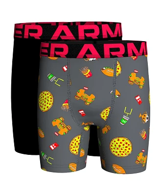 Under Armour Boys' Fast Food Boxer Briefs 2-Pack