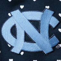 Girls Newborn  North Carolina Tar Heels Hearts Bodysuit and Headband Set                                                        