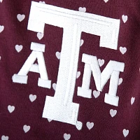 Girls Newborn  Texas AM Aggies Hearts Bodysuit and Headband Set