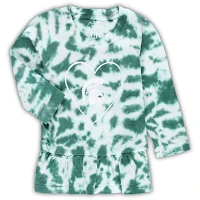 Girls Wes  Willy Michigan State Spartans Tie-Dye Ruffle Raglan Long Sleeve T-Shirt Leggings Set