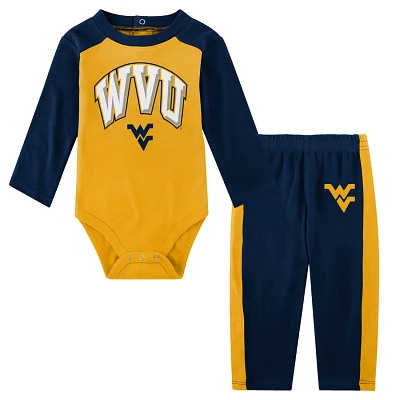 Newborn  West Virginia Mountaineers Rookie of the Year Long Sleeve Bodysuit  Pants Set                                          