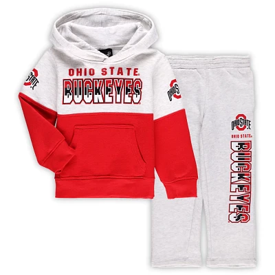 Preschool /Scarlet Ohio State Buckeyes Playmaker Pullover Hoodie  Pants Set                                                     