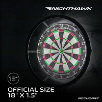 Accudart Nighthawk 2 in 1 LED/Blacklight Surround Bristle Dartboard Set                                                         