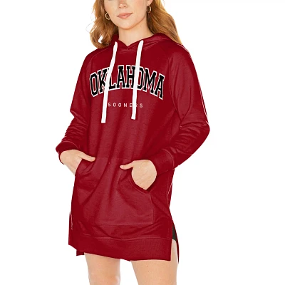 Gameday Couture Oklahoma Sooners Take a Knee Raglan Hooded Sweatshirt Dress