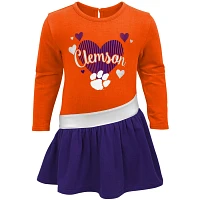Girls Clemson Tigers Heart French Terry Dress