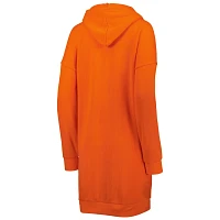 Touch Clemson Tigers Quick Pass Lace-Up V-Neck Hoodie Dress
