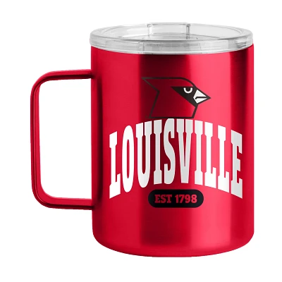 Logo Brands University of Louisville 15 oz Arch Stainless Steel Mug                                                             