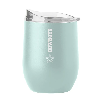 Logo Dallas Cowboys Vertical Powder Coat 16 oz Curved Beverage Tumbler                                                          