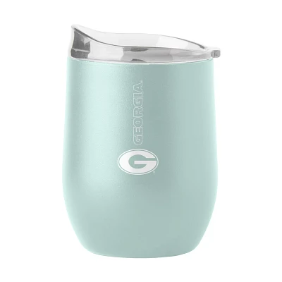 Logo University of Georgia Vertical Powder Coat 16 oz Curved Beverage Tumbler                                                   