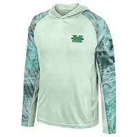 Colosseum Athletics Men's Marshall University Gulf Stream Long Sleeve Performance Fishing Hooded T-shirt