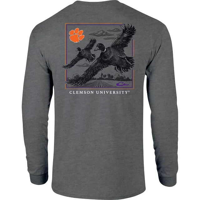 Drake Men's Clemson University Flight Long Sleeve T-shirt at Hamilton Place  in Chattanooga, TN