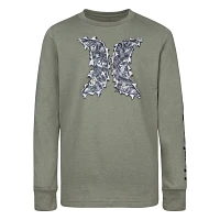 Hurley Boys' Icon Ripper Long Sleeve T-shirt