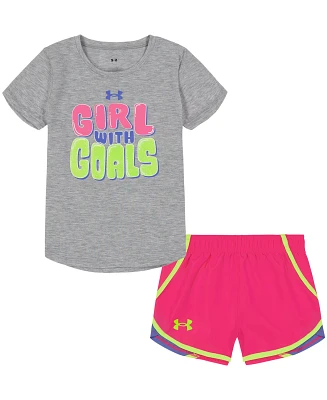 Under Armour Girls' Girl With Goals T-shirt and Shorts Set