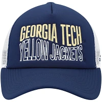 adidas /White Georgia Tech Yellow Jackets Wave Foam Trucker Snapback Hat                                                        