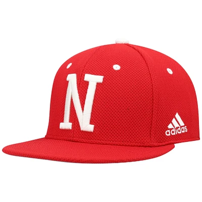 adidas Nebraska Huskers On-Field Baseball Fitted Hat