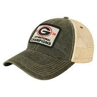 Legacy Athletic Georgia Bulldogs College Football Playoff 2022 National Champions Lockup Patch Trucker Adjustable Hat           