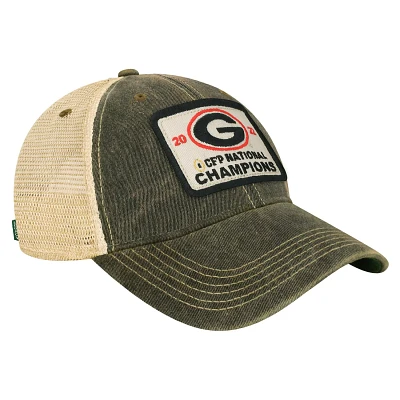 Legacy Athletic Georgia Bulldogs College Football Playoff 2022 National Champions Lockup Patch Trucker Adjustable Hat           