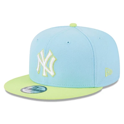 New Era Light /Neon Green New York Yankees Spring Basic Two-Tone 9FIFTY Snapback Hat                                            