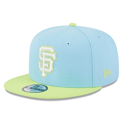 New Era Light /Neon Green San Francisco Giants Spring Basic Two-Tone 9FIFTY Snapback Hat                                        