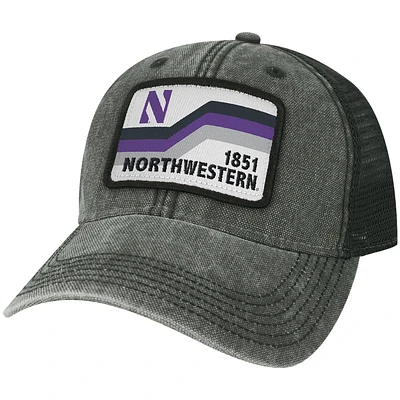 Northwestern Wildcats Sun  Bars Dashboard Trucker Snapback Hat                                                                  