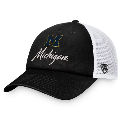 Top of the World /White Michigan Wolverines Charm Trucker Adjustable Hat                                                        