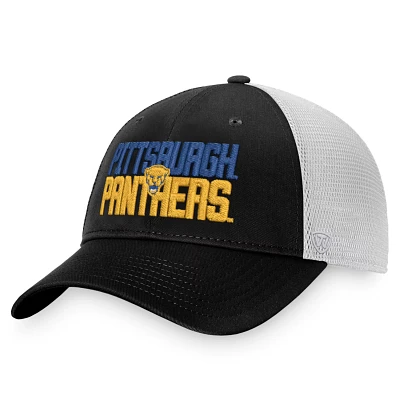 Top of the World /White Pitt Panthers Stockpile Trucker Snapback Hat                                                            
