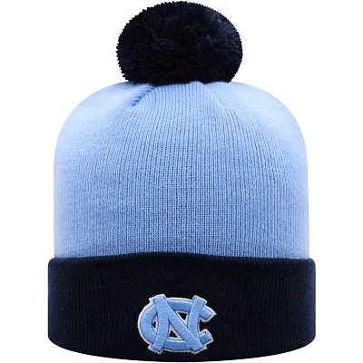 Top of the World Carolina /Navy North Carolina Tar Heels Core 2-Tone Cuffed Knit Hat with Pom                                   