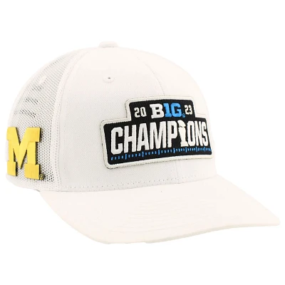 Zephyr Michigan Wolverines 2023 Big Ten Football Conference Champions Locker Room Adjustable Trucker Hat                        