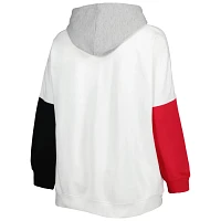 /Scarlet Ohio State Buckeyes Plus Size Contrast Dolman Sleeve Pullover Hoodie                                                   