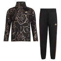 adidas Girls' 2-Piece Printed Glam Tricot Track Set